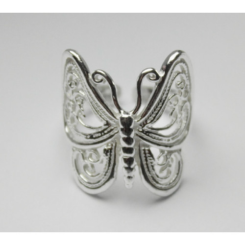 sortija ajustable plata mariposa
